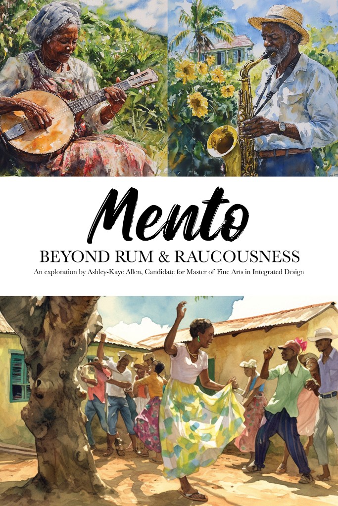 Thesis poster featuring three images in the style of Jacqui Oakley water color paintings.